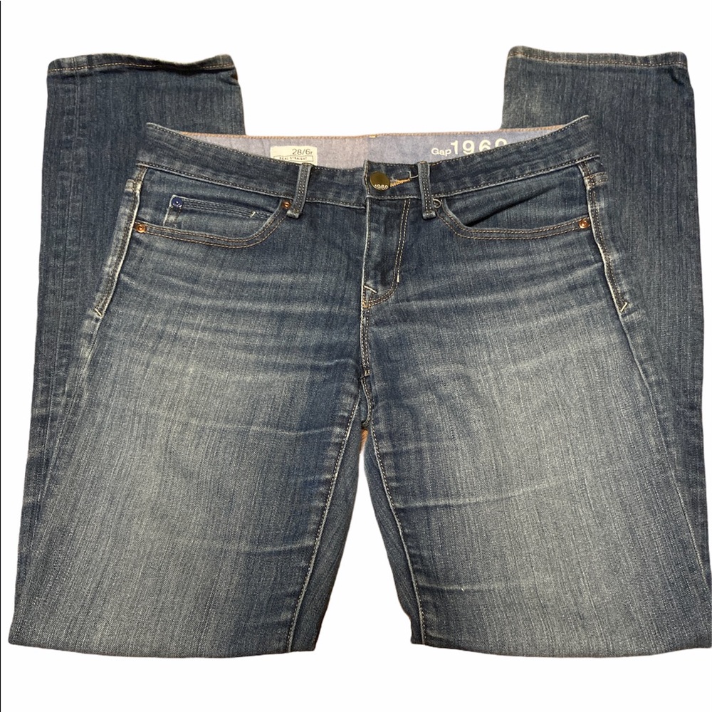 GAP 1969 Real Straight Blue Jeans size 6R